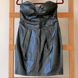 NWT - Fornarina Cleo Dress - Coated Denim Mini Dress - L best fits M/L 8-10 US